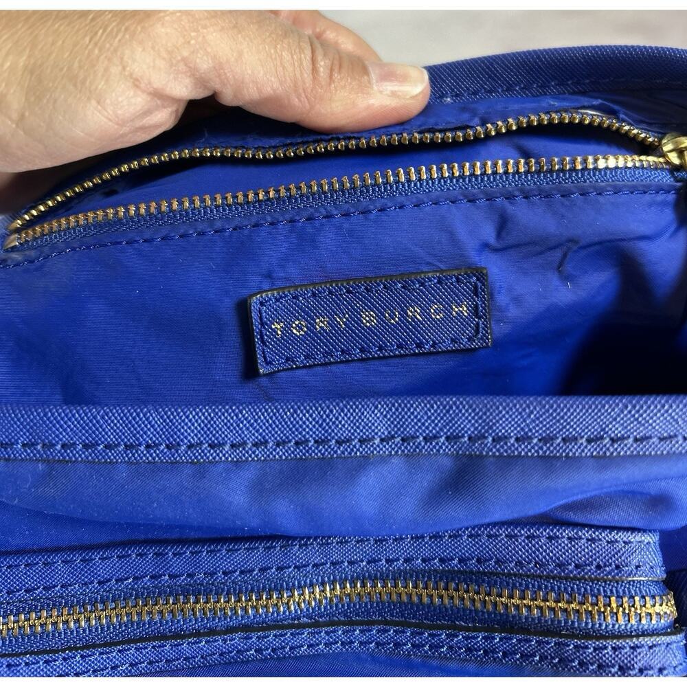 Tory Burch Nylon Perry Crossbody Bag Black Lightweight Shoulder Bag Logo - Picture 9 of 14
